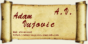 Adam Vujović vizit kartica